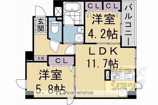 グランドラティス河原町七条の間取り写真