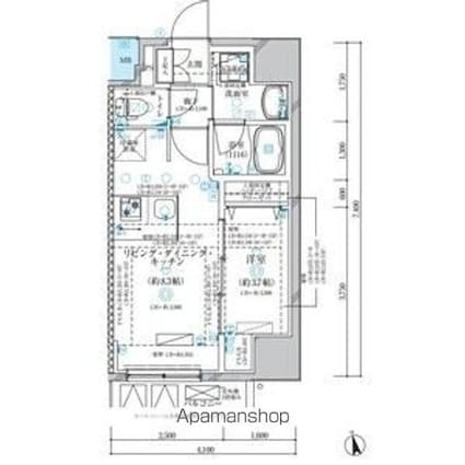 ディアレイシャス名古屋浄心[1LDK/30.34m2]の間取図
