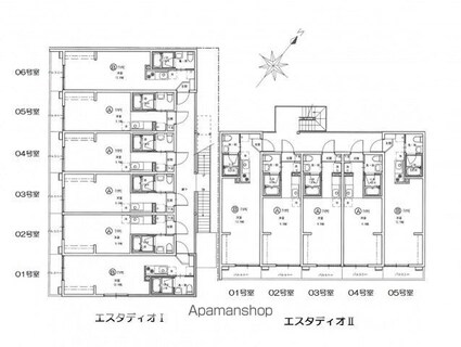 エスタディオⅡ[1R/21.56m2]の間取図