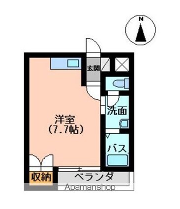 エクセルコート柏木[1R/21.17m2]の間取図