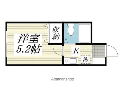 東京都杉並区桃井４丁目[1K/18.6m2]の間取図