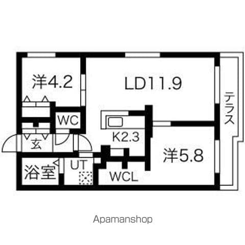 エアフォルク学園前の間取り写真