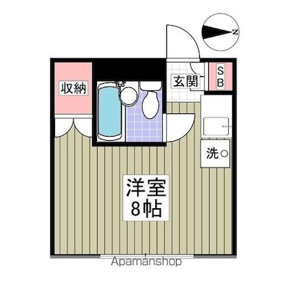 サンロイヤル武蔵野[1R/17m2]の間取図