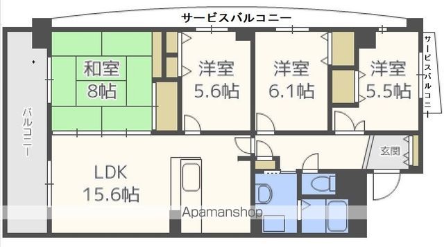 アーベインルネス別府1号棟の間取り写真