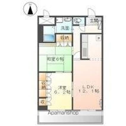 エルフ・フォレスト　[2LDK/57.33m2]の間取図