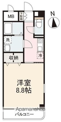 ヌーベル今里[1K/28.88m2]の間取図