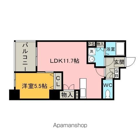 レジディア博多駅南の間取り