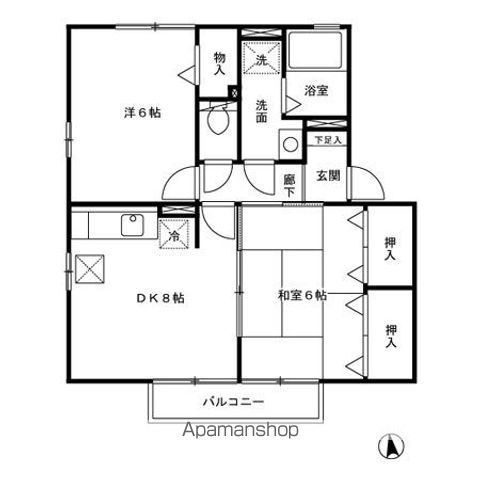 エスポアール日ノ出 A棟の間取り写真
