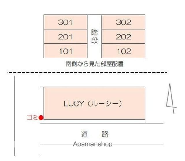 ＬＵＣＹ（ルーシー）[1DK/28.8m2]の配置図