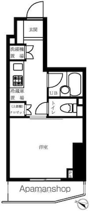 ルーブル池袋[1K/20.91m2]の間取図