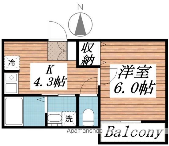 センターパーク北小金 104 ｜ 千葉県松戸市小金324-1（賃貸アパート1K・1階・23.43㎡） その2