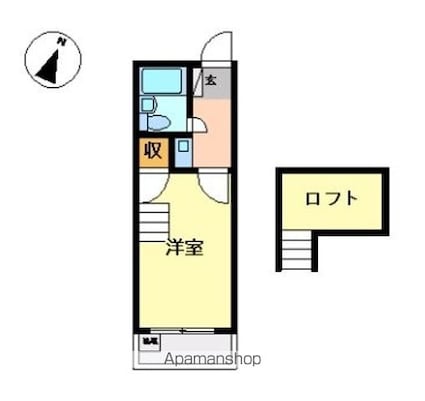 パレドール福島[1K/16.75m2]の間取図