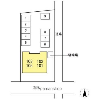 セジュール　ふくずみ[2LDK/62.8m2]の配置図