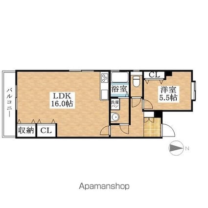 フジパークハイツ[1LDK/50.86m2]の間取図