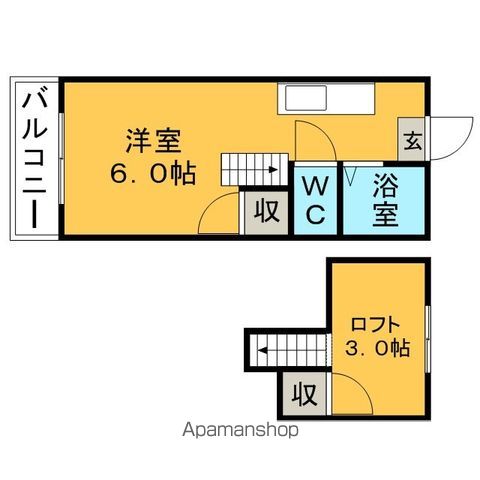 アトリウム合川 211 ｜ 福岡県久留米市合川町194-1（賃貸アパート1R・2階・19.00㎡） その2