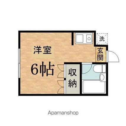 ヴィラ桜ヶ丘[1R/15m2]の間取図