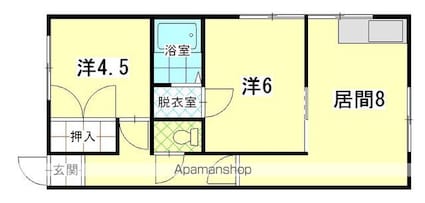 ｓｉｄｅｗａｙｓ美原Ⅱ（旧グランディール美原Ⅱ）[2DK/42.2m2]の間取図