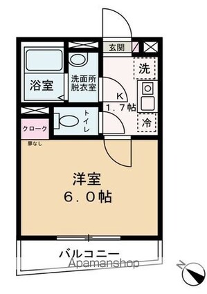 グランステージ横濱杉田[1K/20.03m2]の間取図