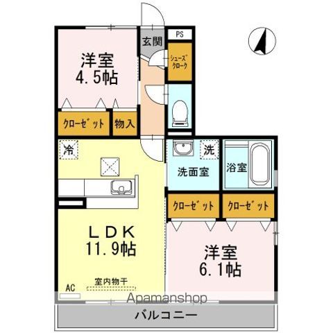 サンシャイン見白 B棟の間取り写真
