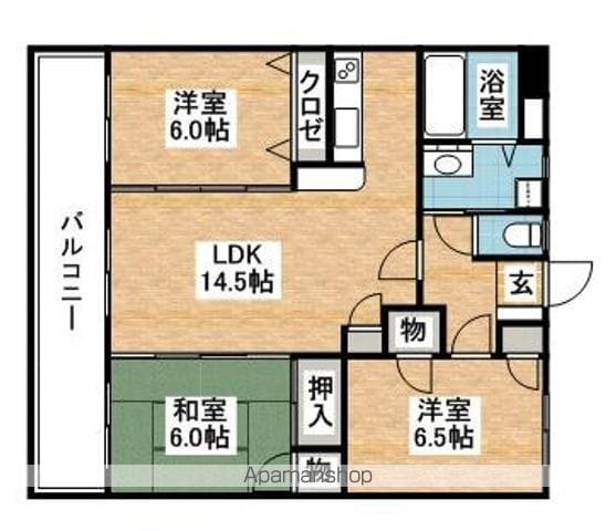 ボヌール原町の間取り写真