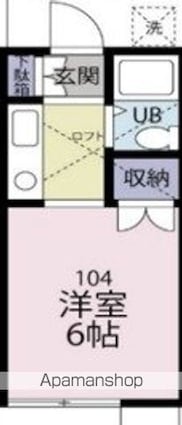 クロノス仙川[1R/17m2]の間取図