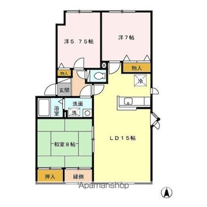 エクセレント　Ｂ[3LDK/72.52m2]の間取図