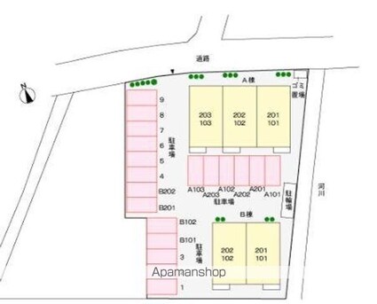 グレイスフルＢ[2DK/56.99m2]の配置図