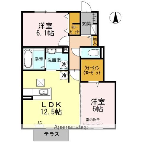 高徳線 佐古駅 徒歩12分 2階建 築12年の間取り写真