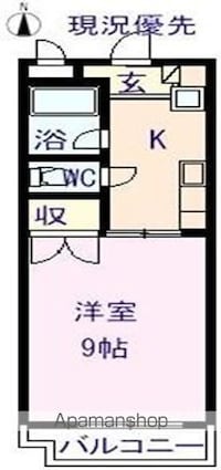 Ｙマンション[1K/27m2]の間取図