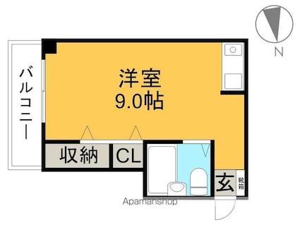 ユニハウス[1R/20.35m2]の間取図