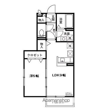 フレシール[1LDK/36.57m2]の間取図