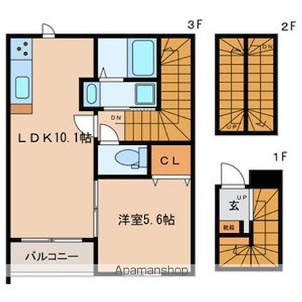 サダルスウド[1LDK/47.47m2]の間取図