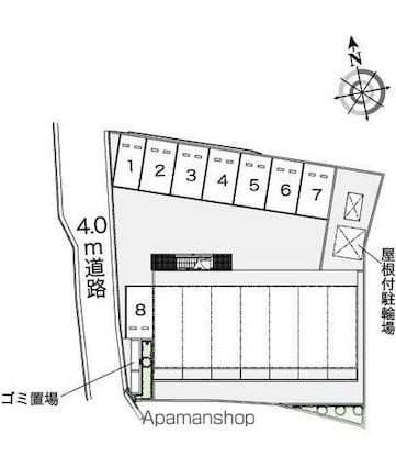 レオパレスモリエール　Ⅱ[1K/20.81m2]の配置図