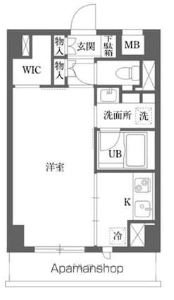 ダイナ大島[1K/33.28m2]の間取図
