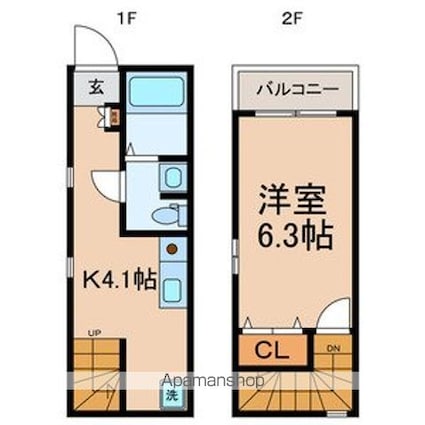ｃｏｍｏｄｏ東小岩[1K/27.8m2]の間取図