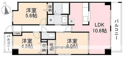 サンフォーレ９８[3LDK/65.51m2]の間取図