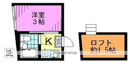 東京都杉並区高円寺南３丁目[1K/10m2]の間取図