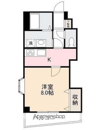 パルメゾン今橋駅前[1K/34.64m2]の間取図