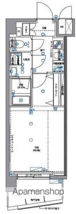 パティーナ武蔵関[1K/25.5m2]の間取図