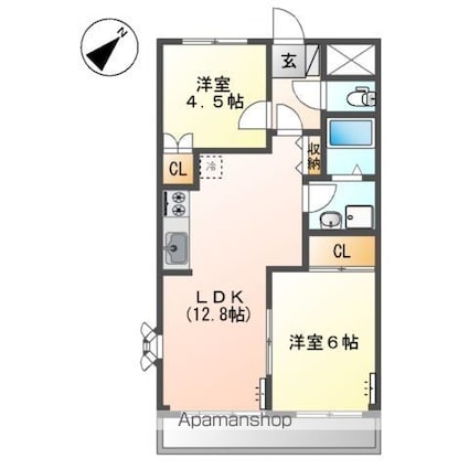 グレース春日[3DK/51.3m2]の間取図