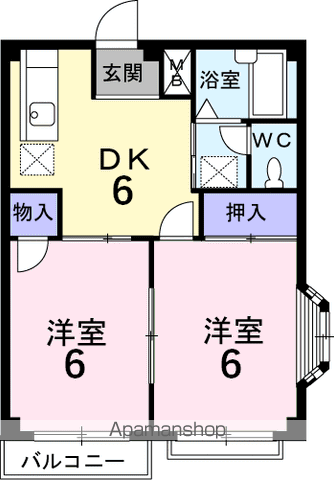 シャトル白水の間取り