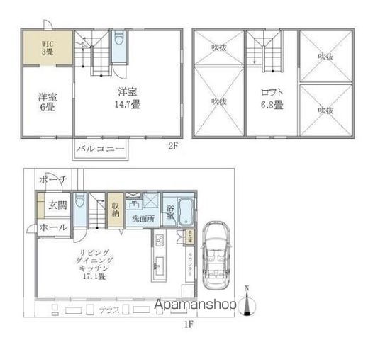 西武鉄道新宿線 下井草駅 徒歩10分 2階建 築11年の間取り写真