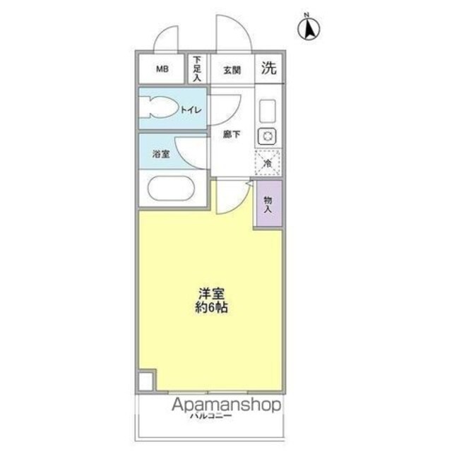 パティオ三茶[1K/18.13m2]の間取図