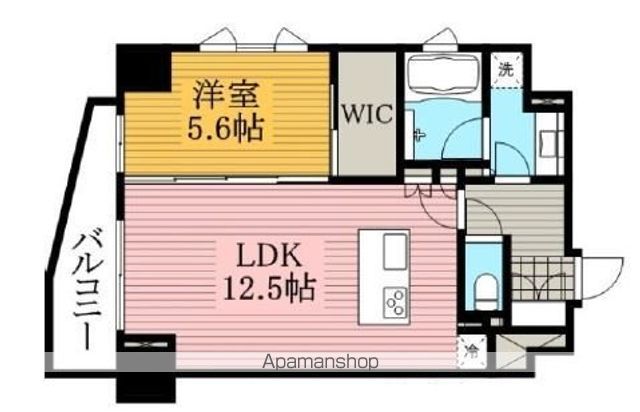 台東区浅草のマンションの間取り