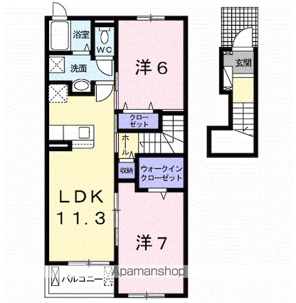 メゾン・エトワールⅦ[2LDK/58.67m2]の間取図