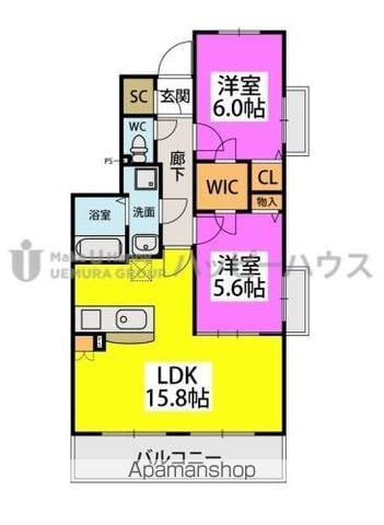 【カルム五条の間取り】