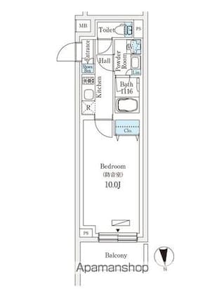 （仮称）練馬区桜台三丁目計画[1K/30.63m2]の間取図