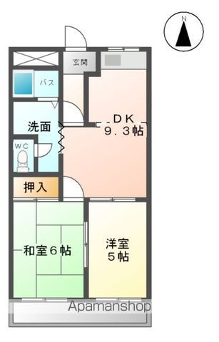 【羽島郡笠松町長池のアパートの間取り】