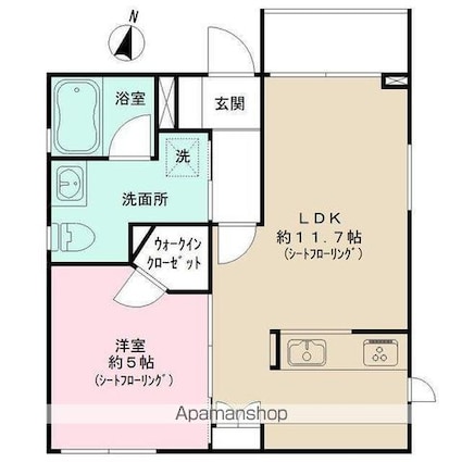 Ｃｅｒｉｓｉｅｒ[1LDK/39.12m2]の間取図