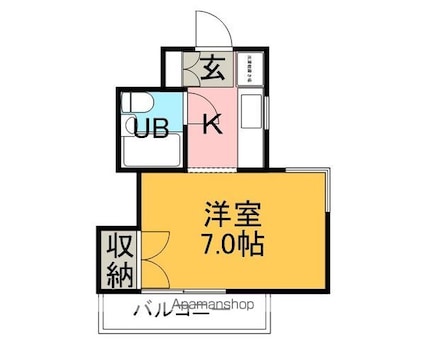レジデンスＫ[1K/20m2]の間取図